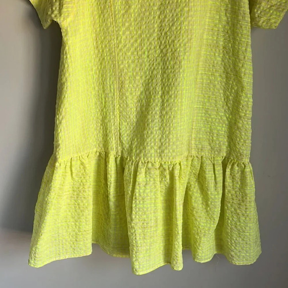 Anthropologie Corey Lynn Calter Yellow  Mariah Textured Mini Dress Size Medium - Picture 6 of 13